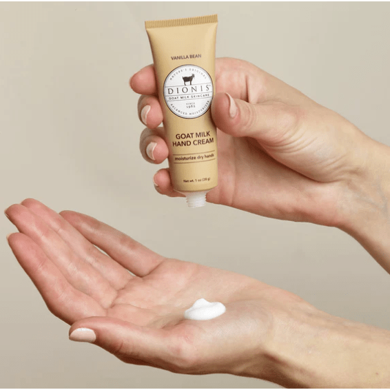 DIONIS Vanilla Bean Goat Milk Hand Cream - White Farmhouse Flowers