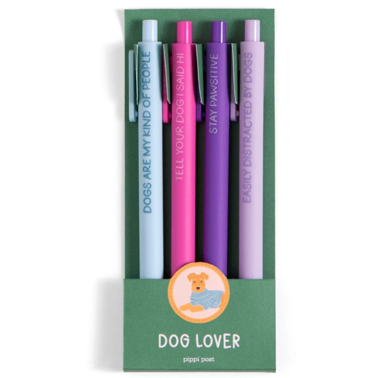Dog Lover Pen Set - White Farmhouse Flowers
