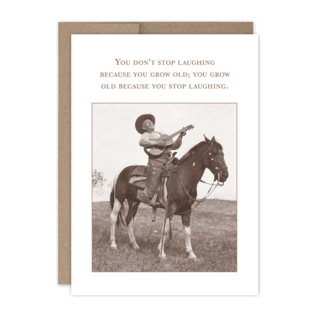 Don't Stop Laughing Card SM808 - White Farmhouse Flowers