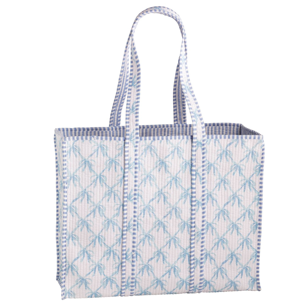 Bow Block Print Tote