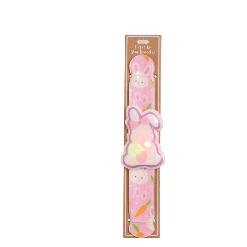 Easter Light - Up Slap Bracelet - White Farmhouse Flowers