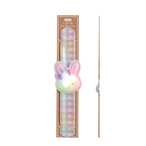 Easter Light - Up Slap Bracelet - White Farmhouse Flowers