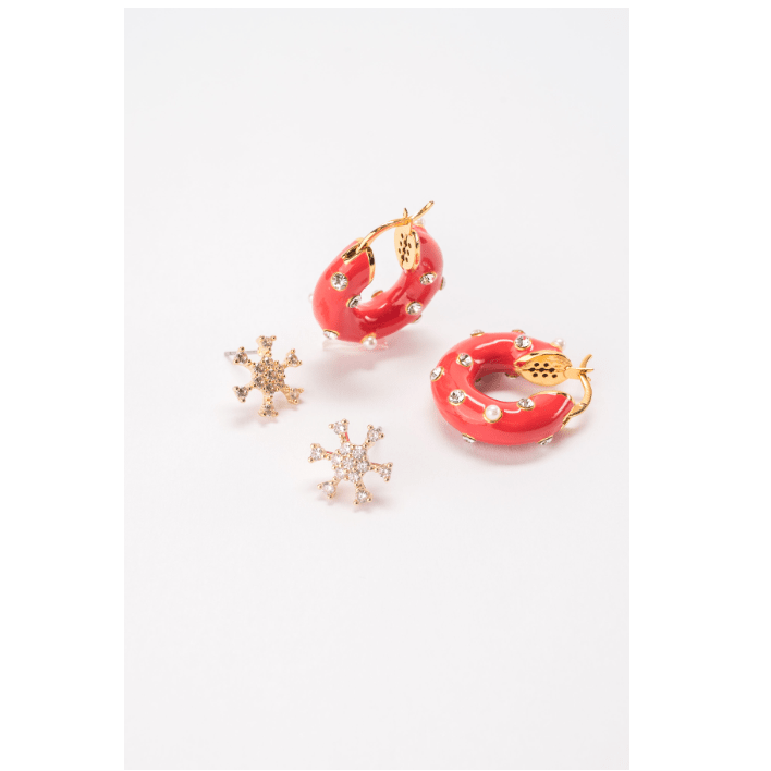 Enamel Holiday Hoop Duet-Red - White Farmhouse Flowers