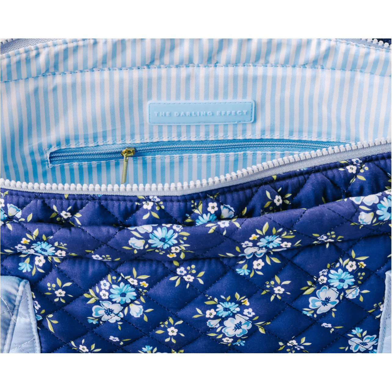 Endless Daydream Navy The Everyday Quilted Tote Bag - White Farmhouse Flowers
