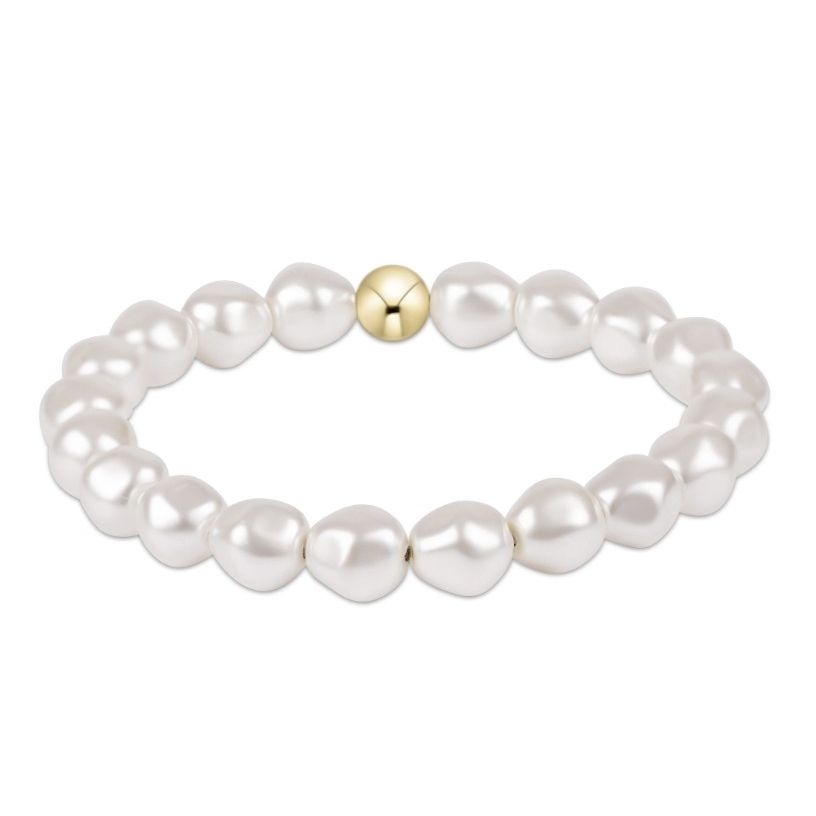 eNewton Classic Admire Pearl Bracelet - White Farmhouse Flowers