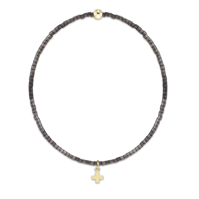 eNewton Hope Classic Moonlight Bracelet Signature Cross Small Gold Charm