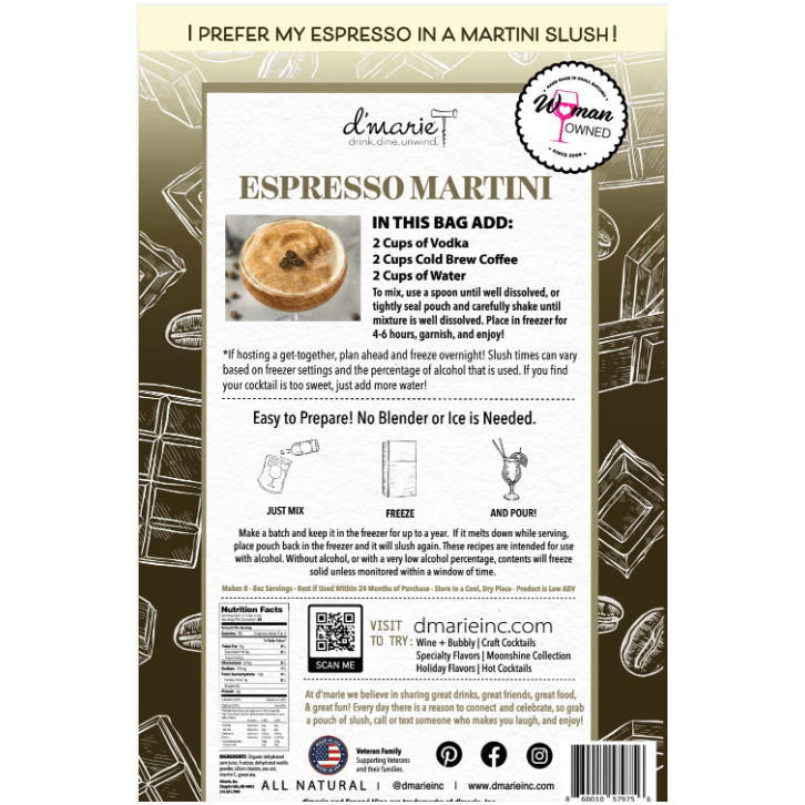 Espresso Martini Cocktail Mix – Ready to Freeze | Parkville MO Gift - White Farmhouse Flowers