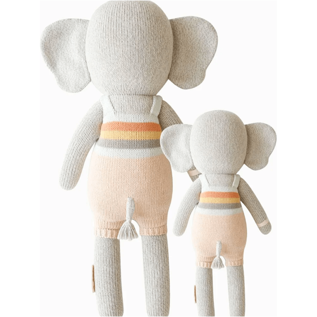 Evan the Elephant (little) 13" - White Farmhouse Flowers