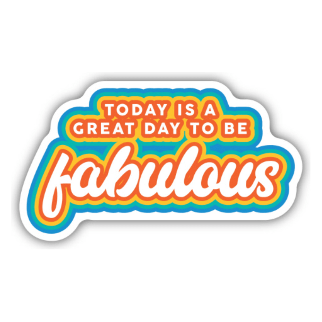 Fabulous Rainbow Sticker - White Farmhouse Flowers
