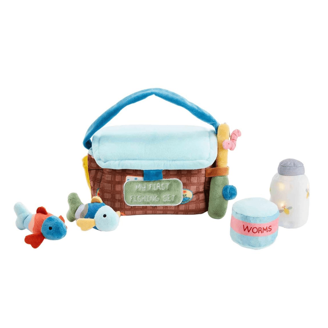 Fishing Plush Set - White Farmhouse Flowers