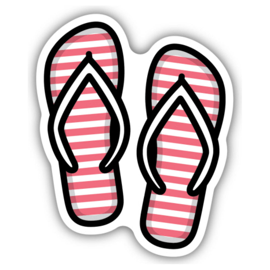 Flip Flops Sticker - White Farmhouse Flowers