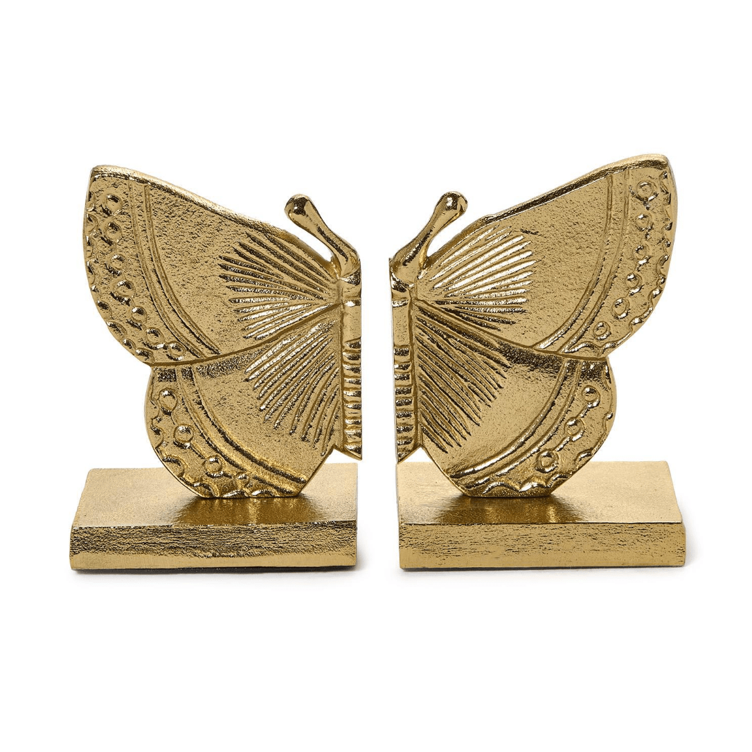 Fluttering Butterfly Bookends - White Farmhouse Flowers