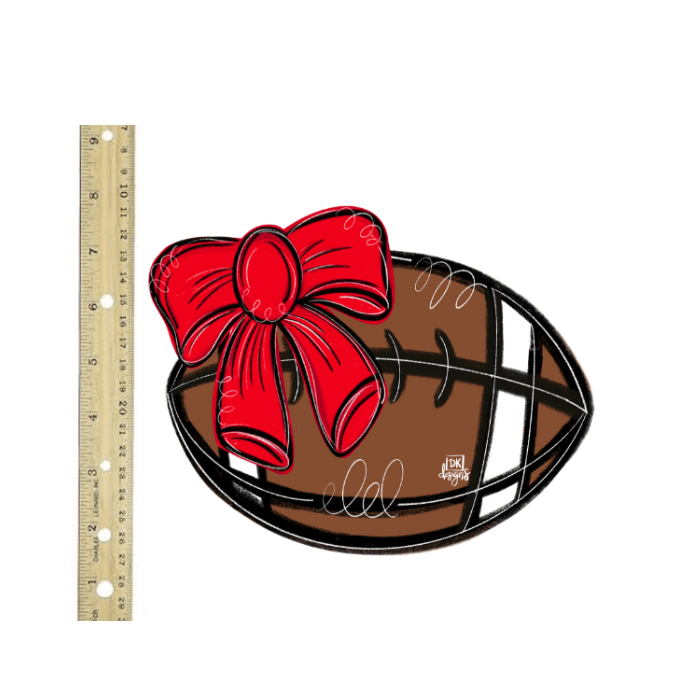 Football Bow Red and Black Mini - White Farmhouse Flowers