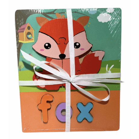 Fox Puzzle for Kids - White Farmhouse Flowers