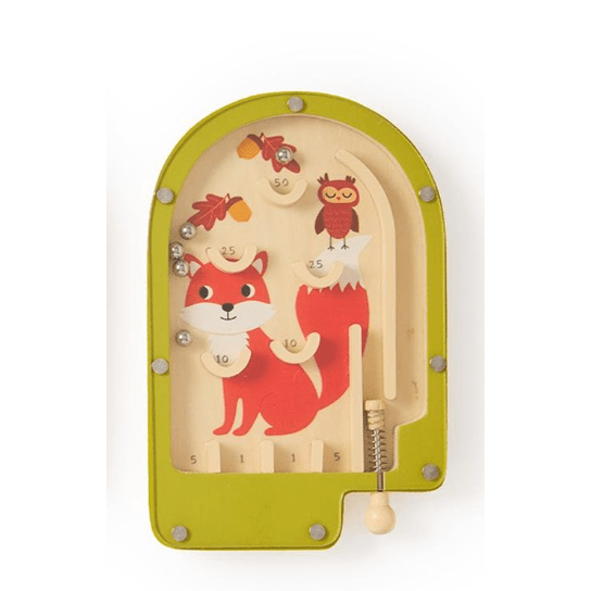 Fox Wooden Pinball Game Unit - White Farmhouse Flowers