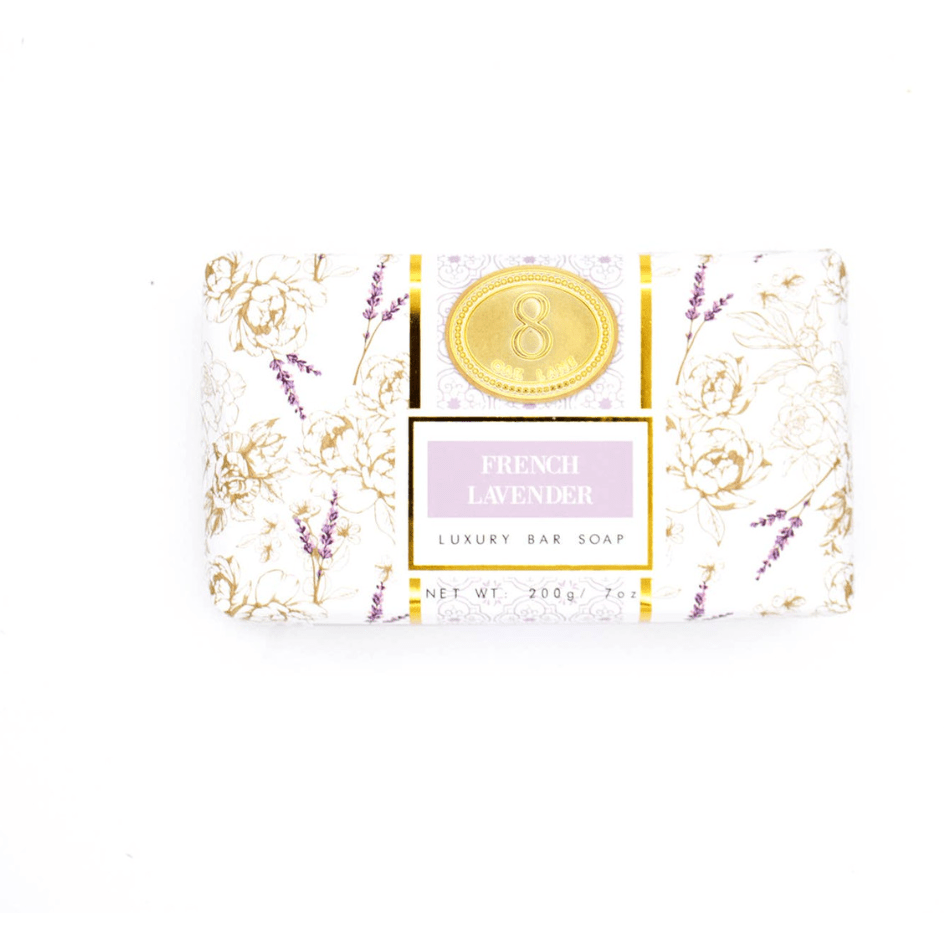 French Lavender Wrapped Bar Soap - White Farmhouse Flowers