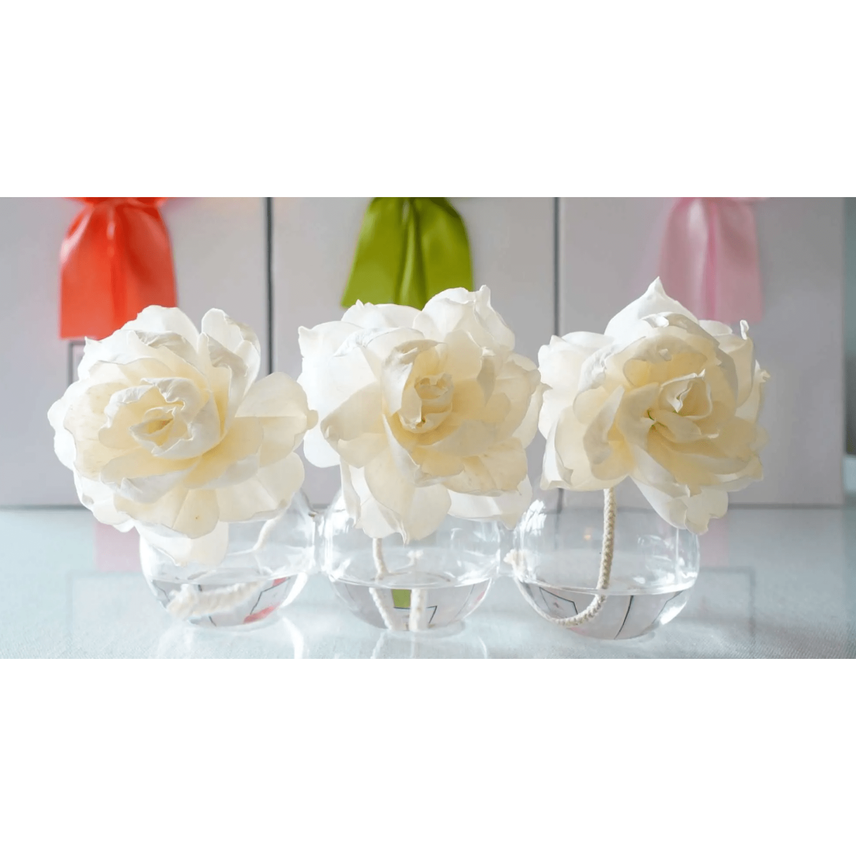 Fresh Bamboo Bubble Diffuser - White Farmhouse Flowers