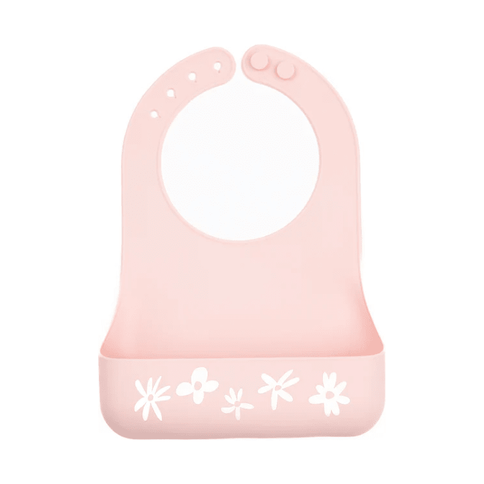 Fresh Blooms Little Bites Bib - White Farmhouse Flowers