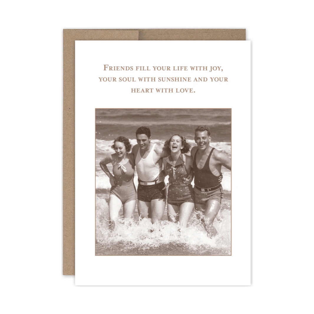 Friends Fill Your Life Birthday Card SM805 - White Farmhouse Flowers