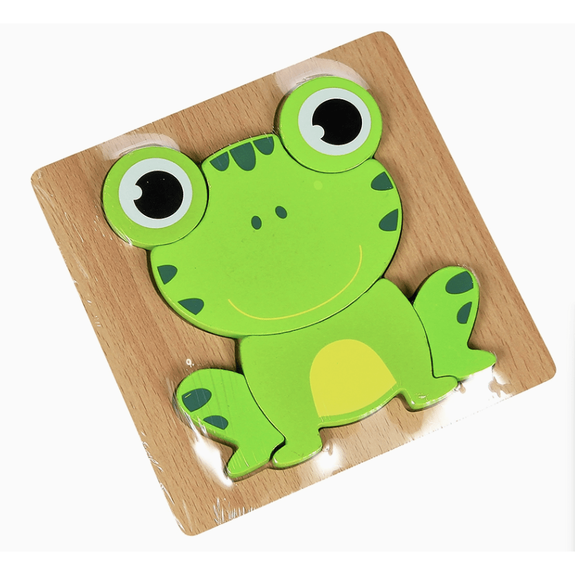 Frog Puzzle for Kids - White Farmhouse Flowers