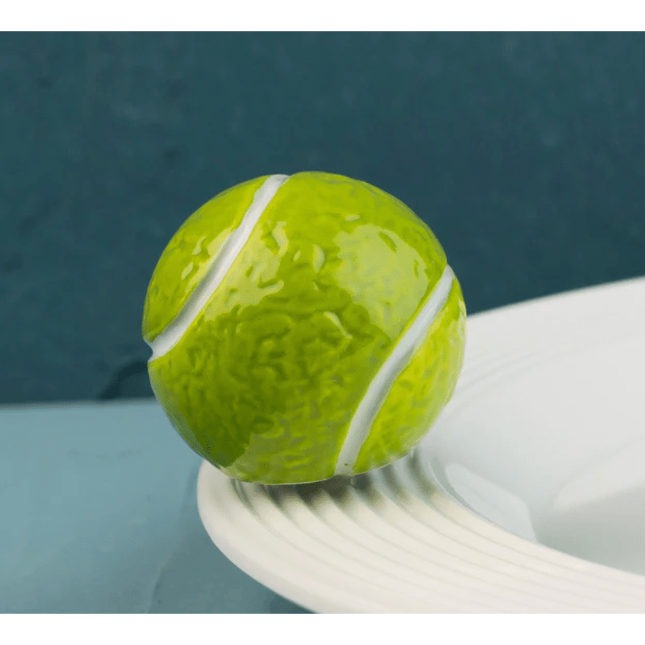 Game, Set, Match, Tennis Ball Mini - White Farmhouse Flowers