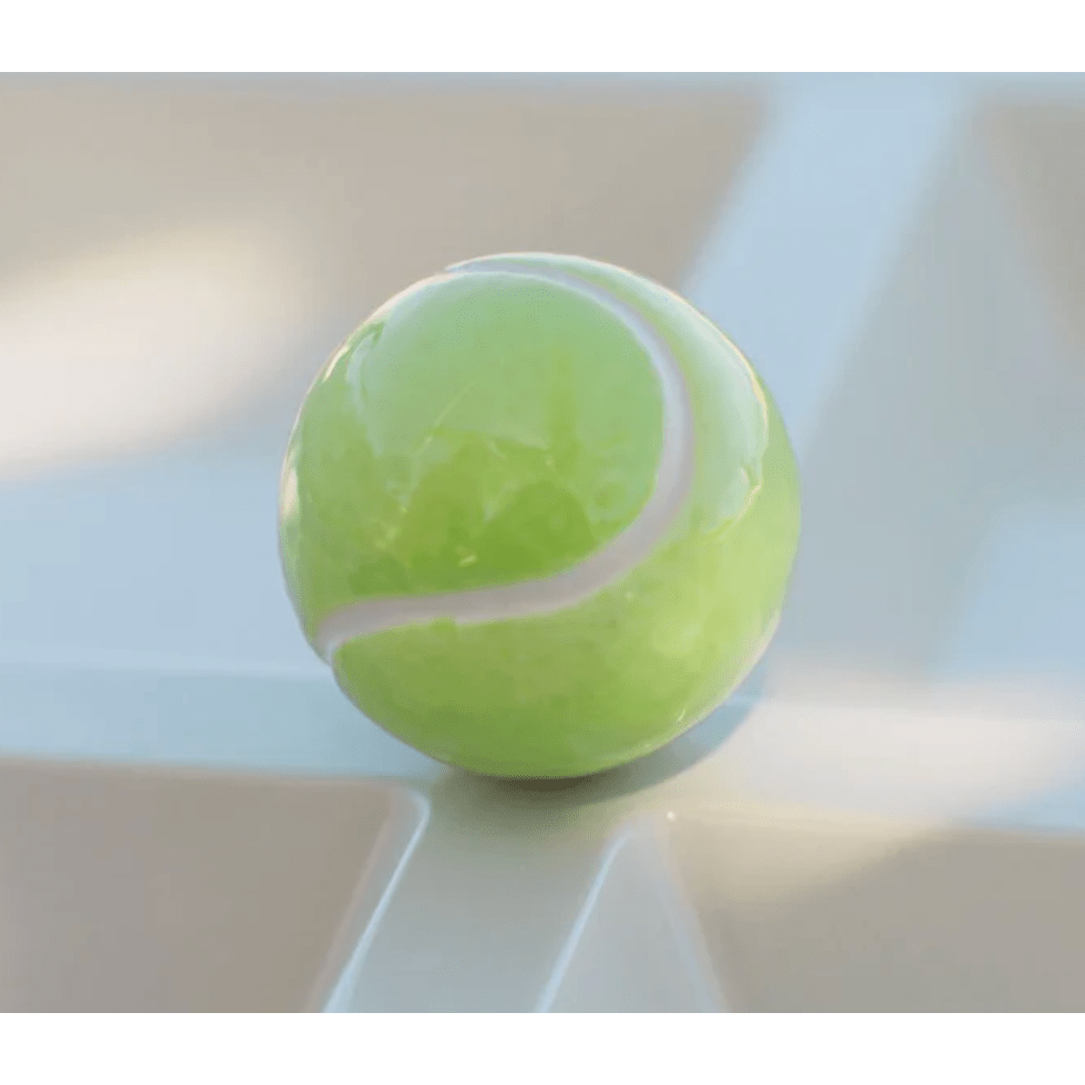 Game, Set, Match, Tennis Ball Mini - White Farmhouse Flowers