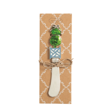 Garden Themed Knife Spreader - White Farmhouse Flowers