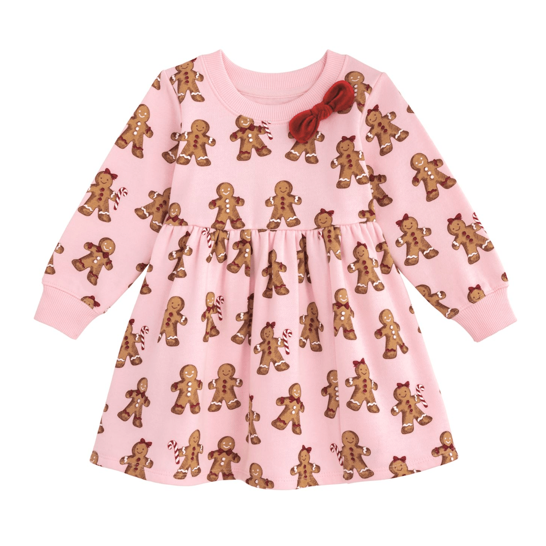 Gingerbread Sweatshirt Dress - White Farmhouse Flowers
