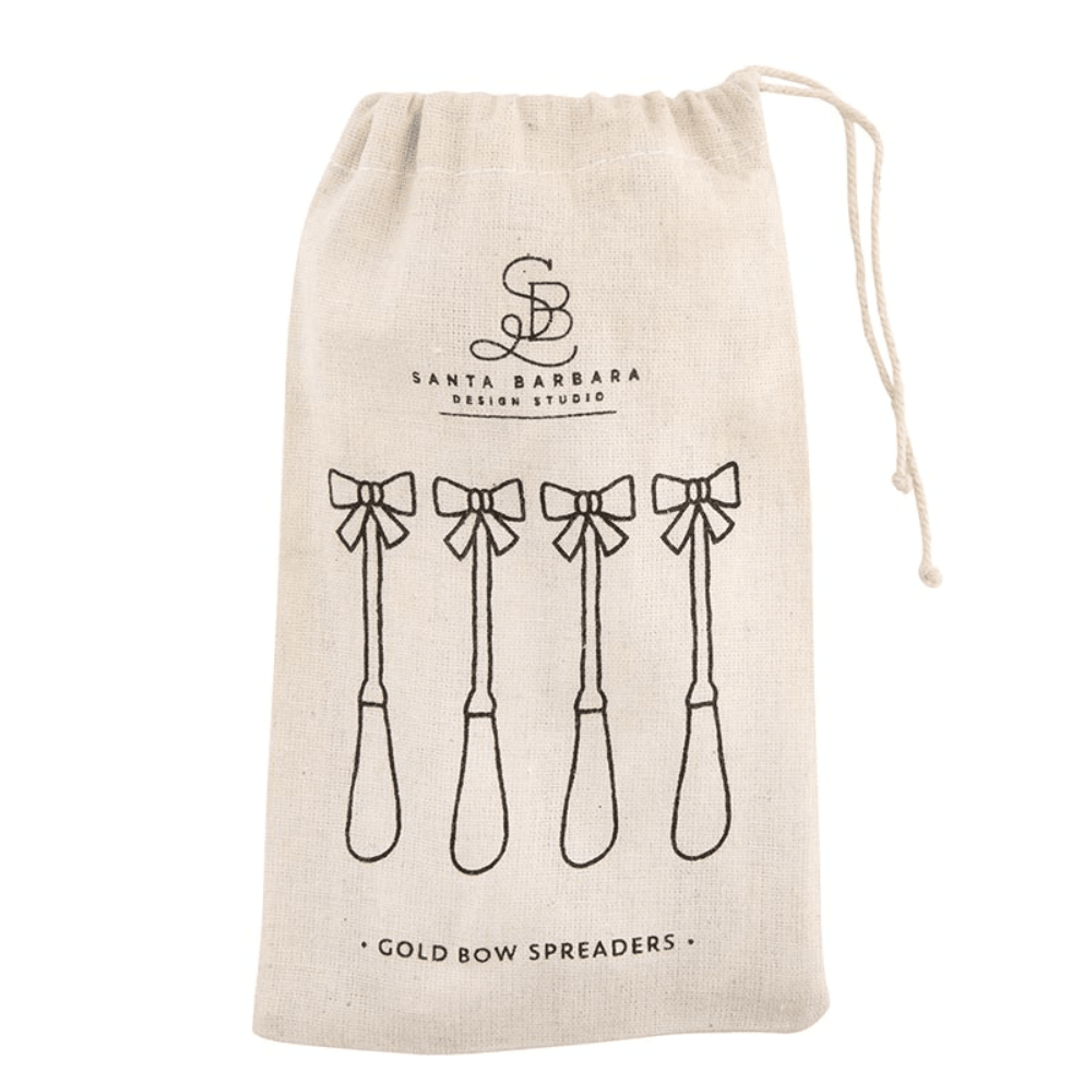 Gold Bow Spreaders - Set of 4 - White Farmhouse Flowers