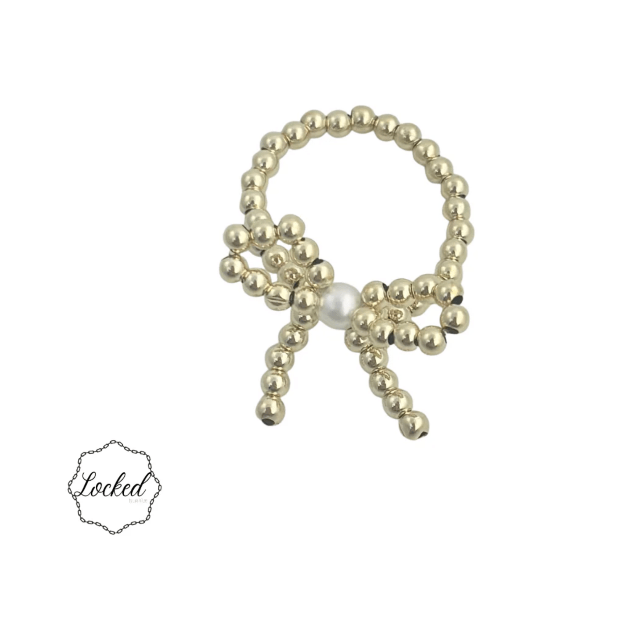 Gold Filled and Mother of Pearl Ring - White Farmhouse Flowers