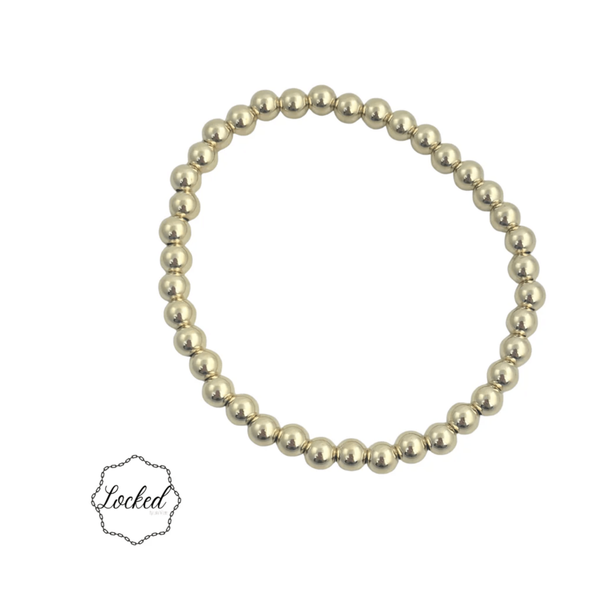 Gold Filled Bracelet - (5mm) - White Farmhouse Flowers