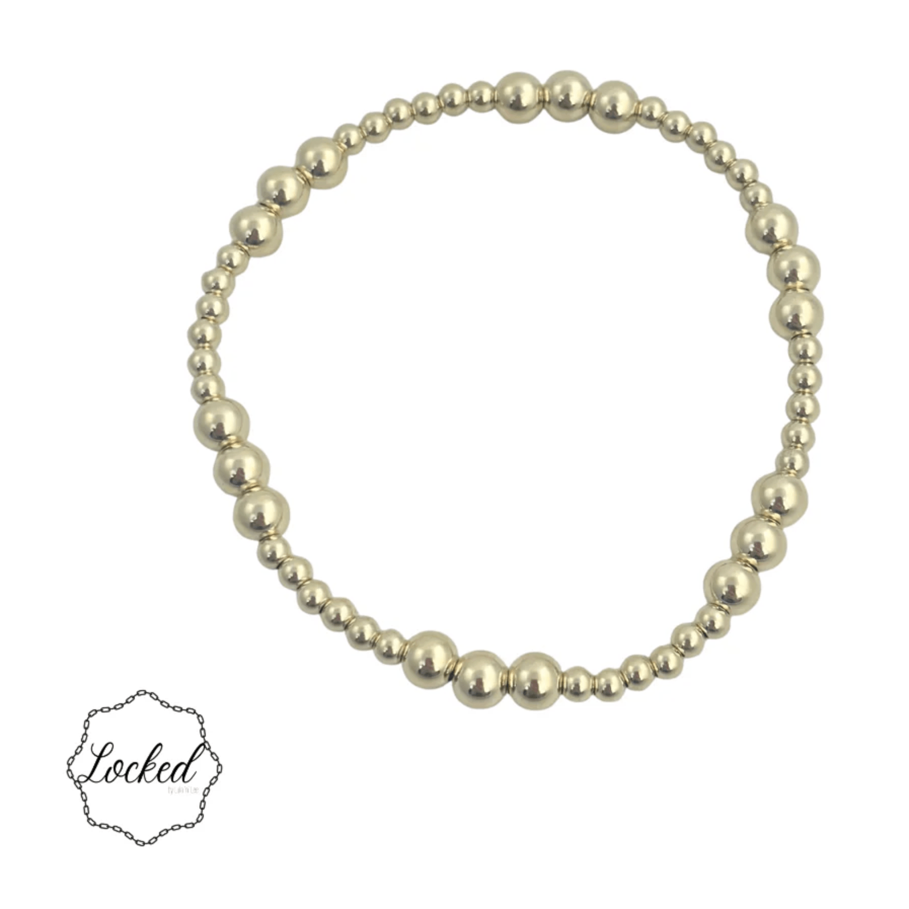 Gold Filled Pattern Bracelet - (3mm and 5mm) - White Farmhouse Flowers
