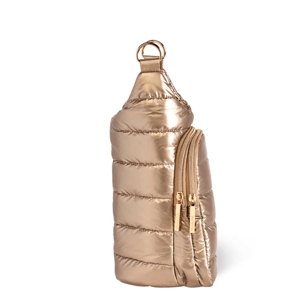 Gold Shiny HydroBag - White Farmhouse Flowers