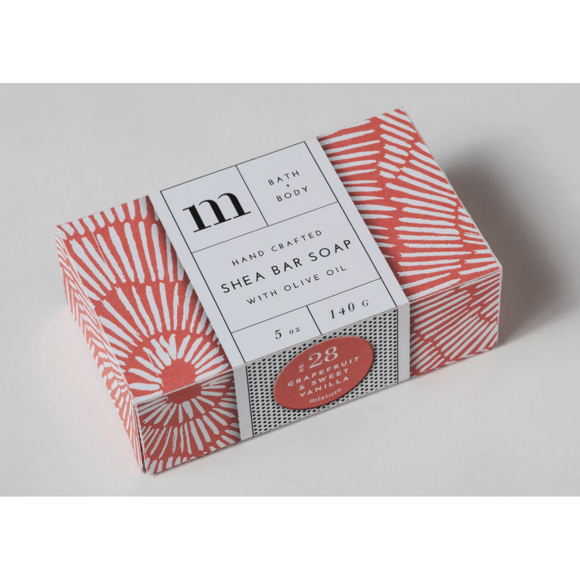 Grapefruit and Sweet Vanilla Shea Bar Soap - White Farmhouse Flowers