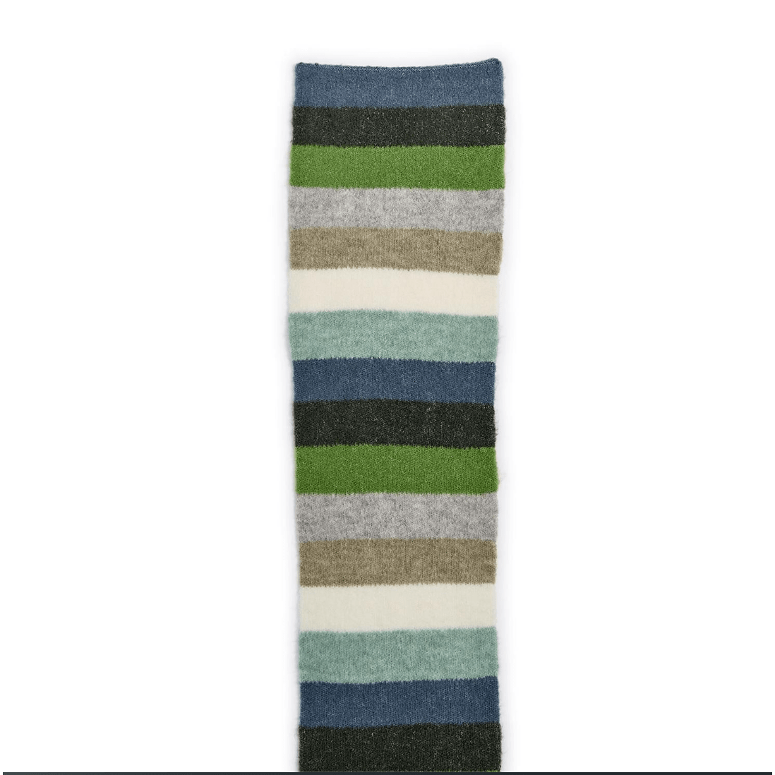 Green Bright Side Super Soft Narrow Width Stripe Scarf - White Farmhouse Flowers