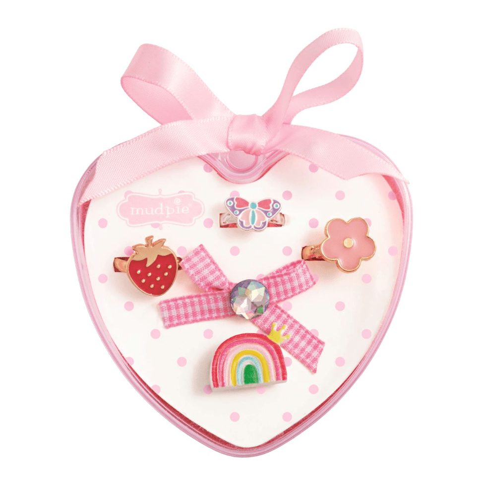 Heart Ring Set - White Farmhouse Flowers