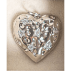 Heart Scarf Charm - White Farmhouse Flowers