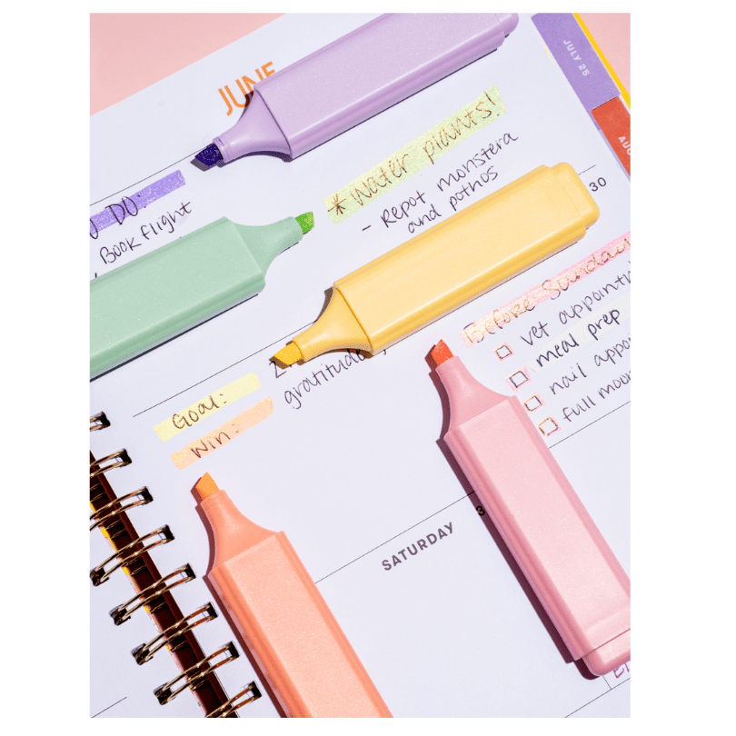 Highlight Reel Glitter Highlighter Set - White Farmhouse Flowers