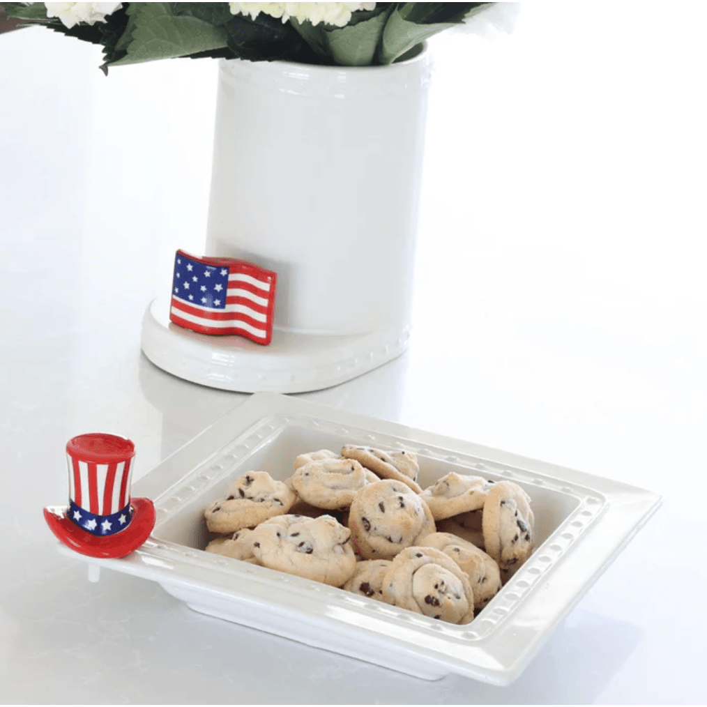 Home of the Free Top Hat - White Farmhouse Flowers