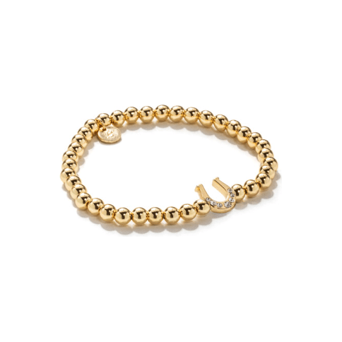 Horseshoe Soul Stacks Bracelet - White Farmhouse Flowers