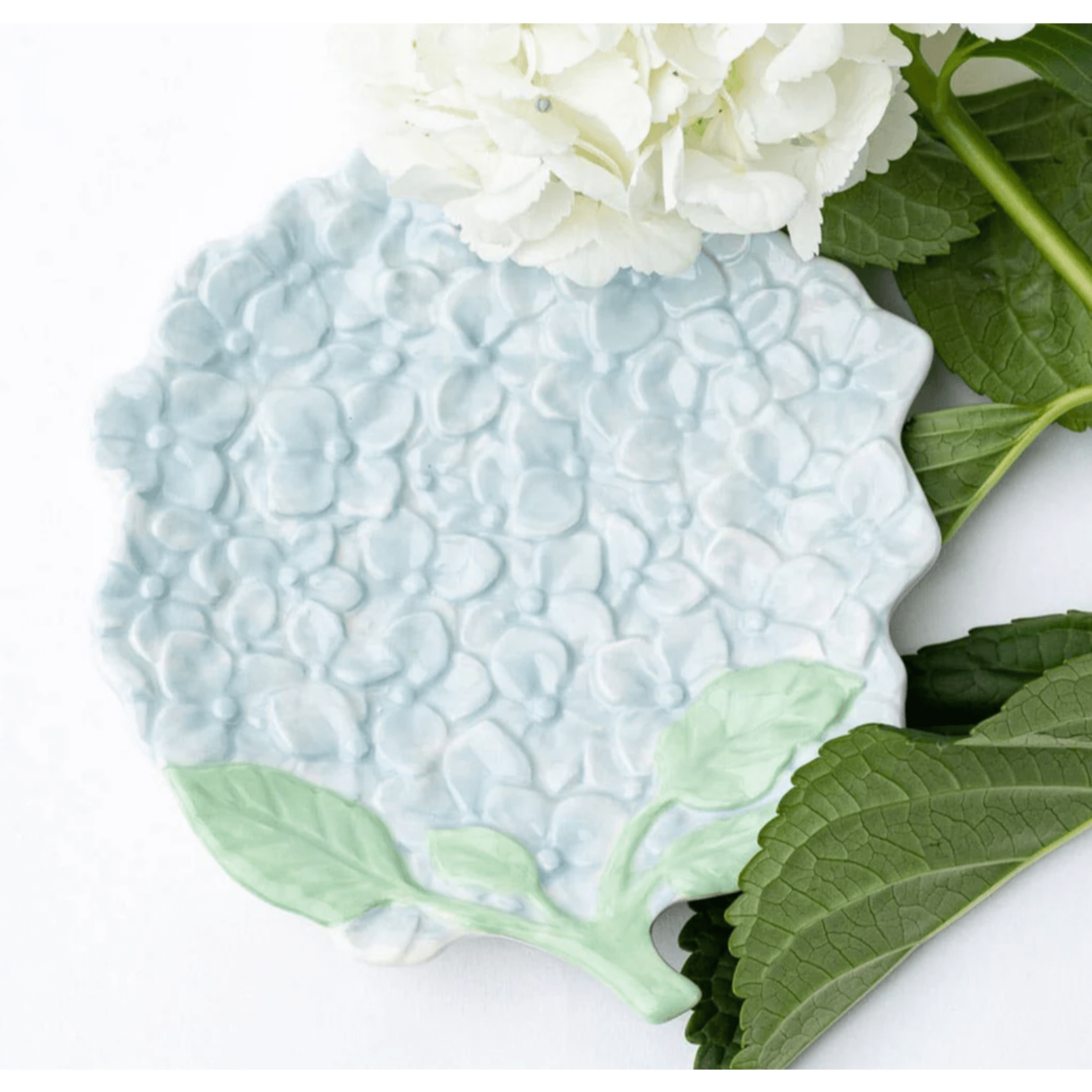 Hydrangea Dish - White Farmhouse Flowers