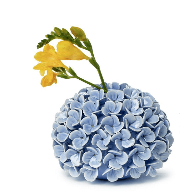 Hydrangea Flower Bud Vase - White Farmhouse Flowers