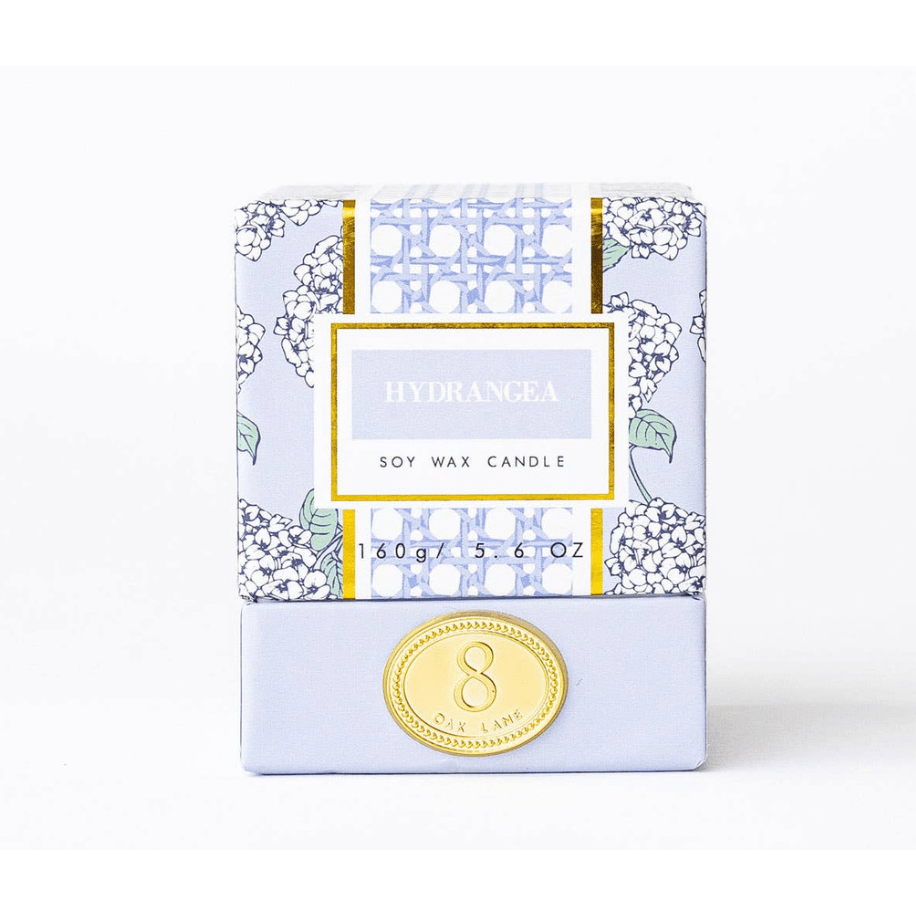 Hydrangea Soy Wax Candle - White Farmhouse Flowers