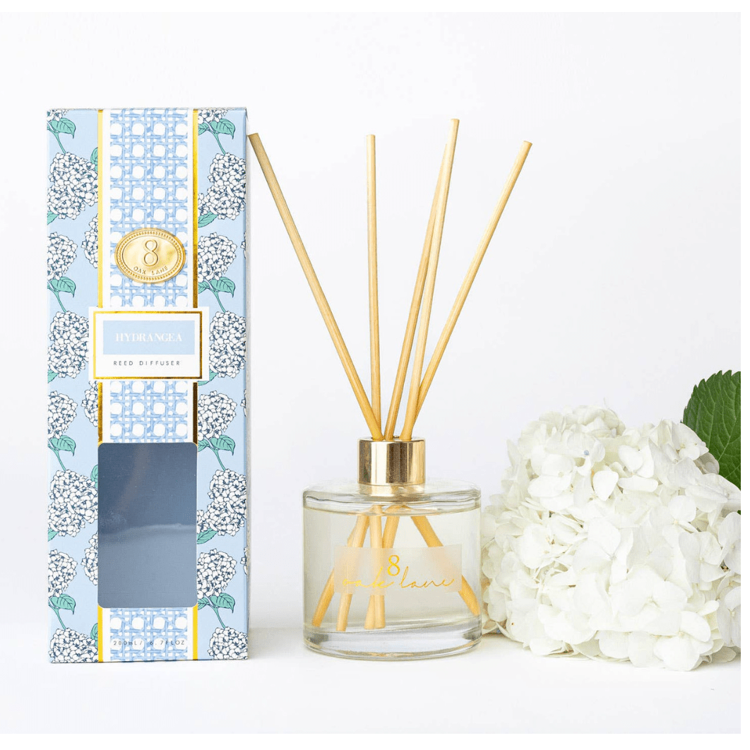 Hydrangea Stem Reed Diffuser - White Farmhouse Flowers