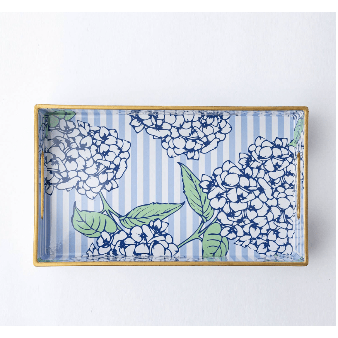 Hydrangea Stem Vanity Tray - White Farmhouse Flowers
