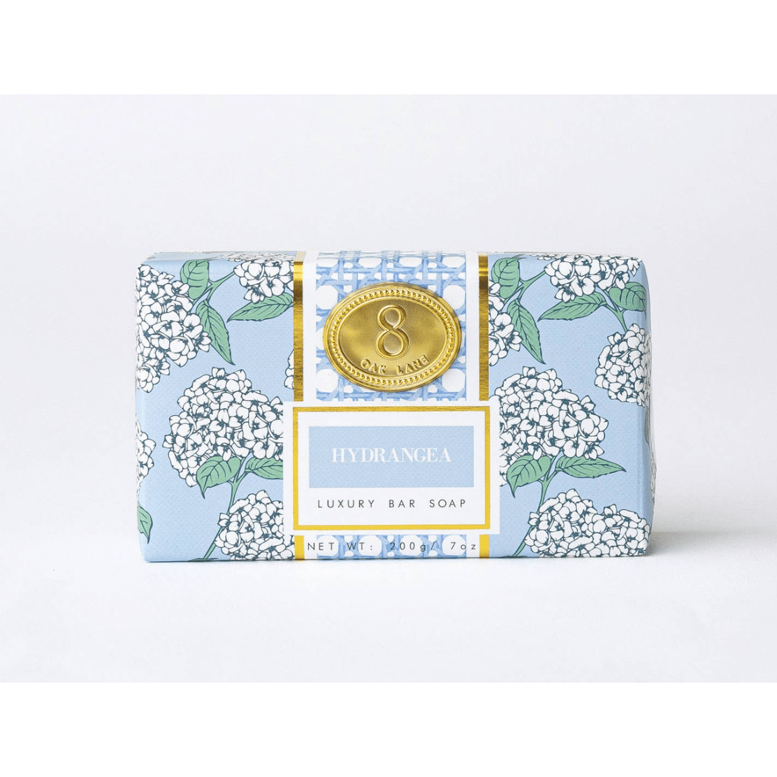 Hydrangea Stem Wrapped Bar Soap - White Farmhouse Flowers