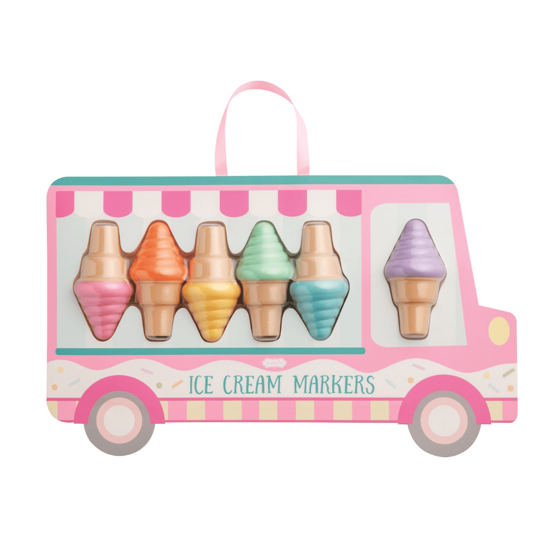 Ice Cream Marker Set - White Farmhouse Flowers