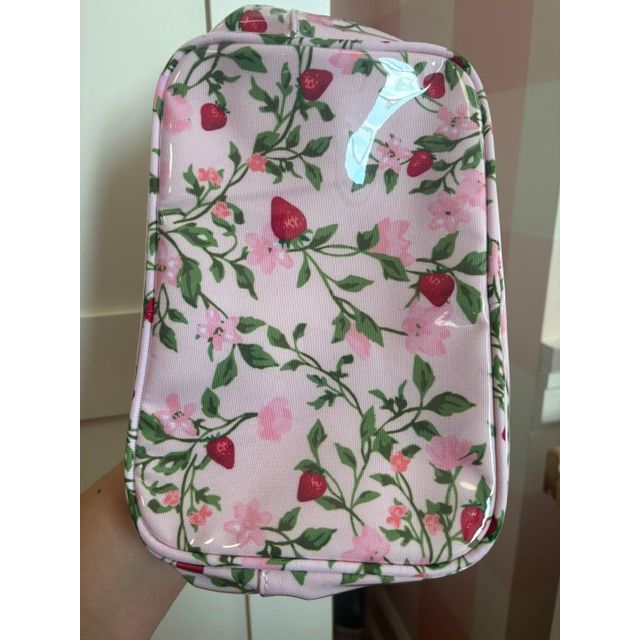 Clear Coated Rectangle Cosmetic Botanical Berry Case