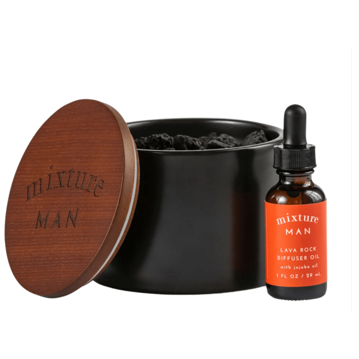 Invincible Mixture Man Lava Rock Diffuser - White Farmhouse Flowers