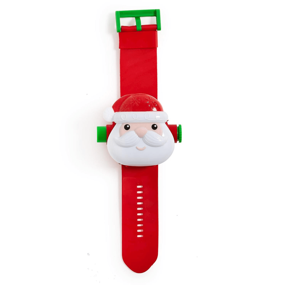 It's Christmas Time Santa Digital Watch with Projector - White Farmhouse Flowers